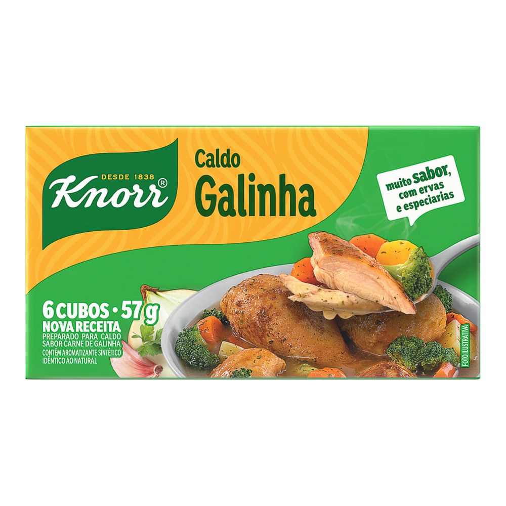 Caldo em cubos galinha