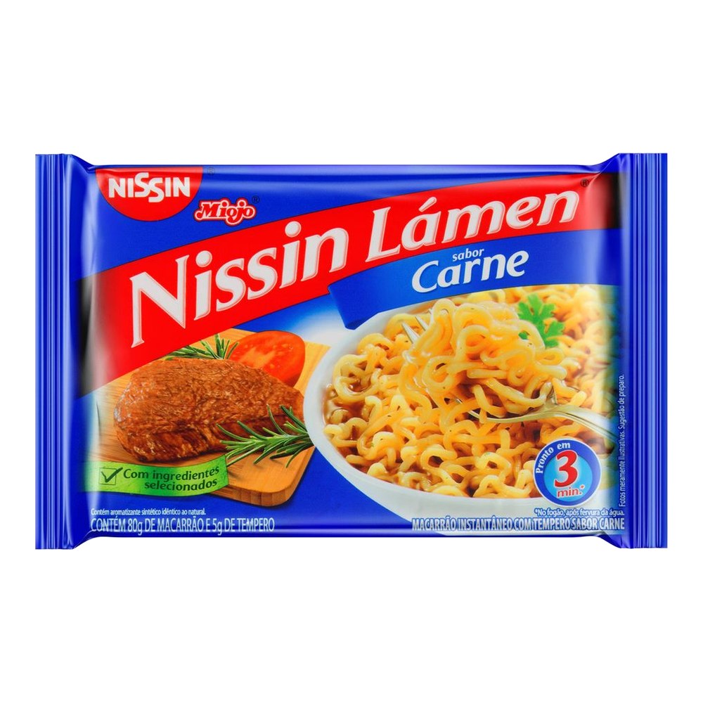 Macarrão instantâneo carne